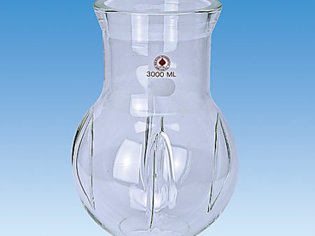 REACTION FLASK, SPHERICAL, WITH INDENTS