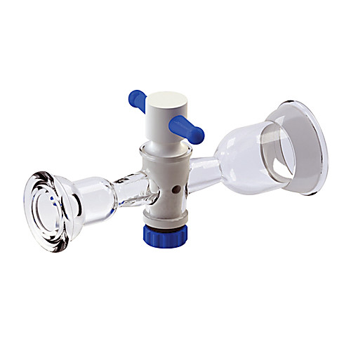 STRAIGHT CONNECTING PTFE STOPCOCK ADAPTER. 15MM O-RING TOP JOINT