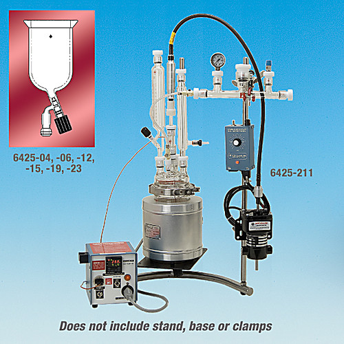 PRESSURE REACTOR, TWO-PIECE, PLAIN, BOTTOM OUTLET