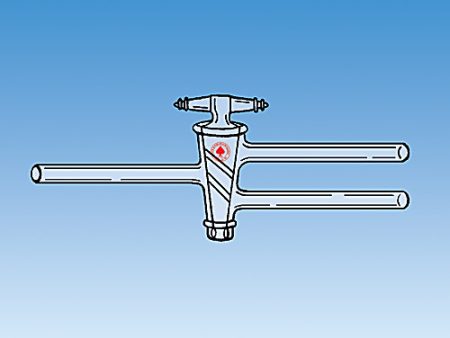 STOPCOCK, THREE-WAY, 1:5 PTFE PLUG