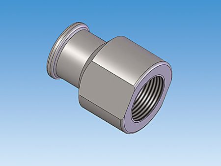 ADAPTER, BEADED PROCESS PIPE TO FEMALE NPT, STAINLESS