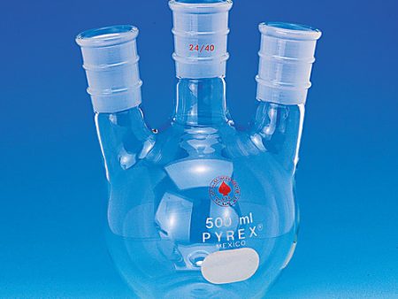 FLASK, FLAT BOTTOM, THREE NECK