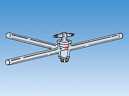 STOPCOCK, T-BORE, 1:5 PTFE PLUG