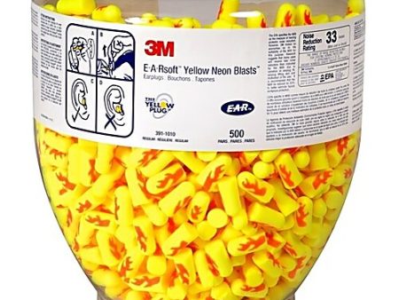 3M E-A-RSOFT YELLOW NEON BLAST EAR PLUGS