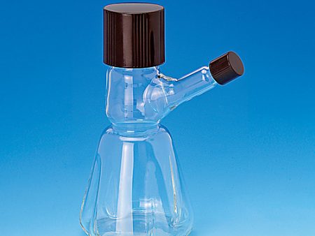 TRYPSINIZING FLASK, BAFFLED, SIDEARM, SCREW CAPS