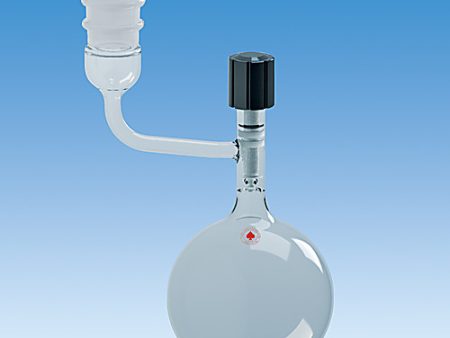 FLASK, ROUND BOTTOM, VALVE TOP, JOINTED SIDEARM, NO-AIR