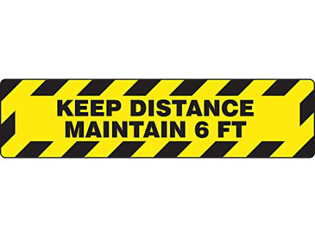 ACCUFORM® SLIP-GARD 12" X 18" FLOOR SIGN, THANK FOR YOU PRACTICING SOCIAL DISTANCING KEEP 6 FT FROM PERSON IN FRONT (BLUE)