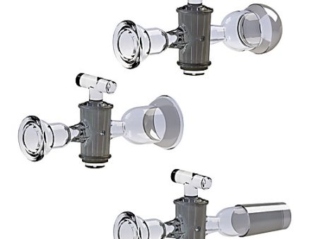 STRAIGHT CONNECTING ADAPTER, 4MM GLASS PLUG STOPCOCK, 15MM O-RING TOP JOINT