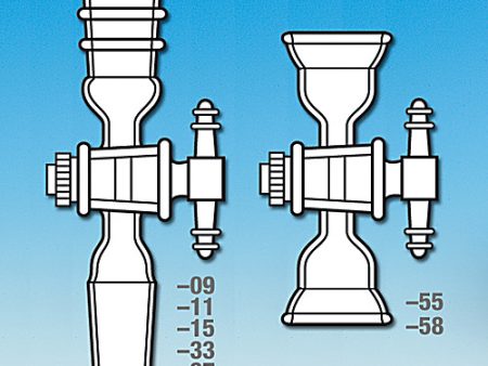 STOPCOCK ADAPTER, TOP OUTER JOINT, BOTTOM INNER JOINT, PTFE PLUG