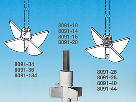 AGITATOR, PTFE, LARGE SCALE MULTI-BLADE