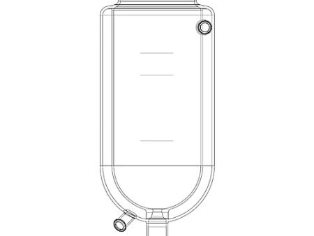 JACKETED CYLINDRICAL FLASK W/BEADED PIPE INLET AND OUTLET