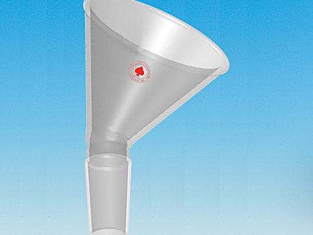 FUNNEL, POWDER, ANGLED, HEAVY WALL GLASS