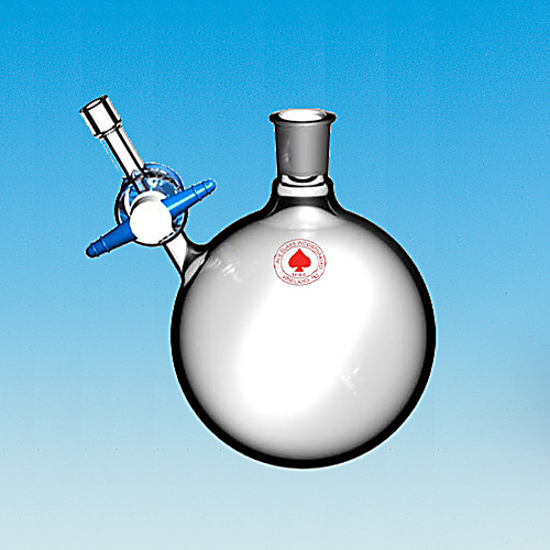FLASK, ROUND BOTTOM, STOPCOCK SEPTUM PORT