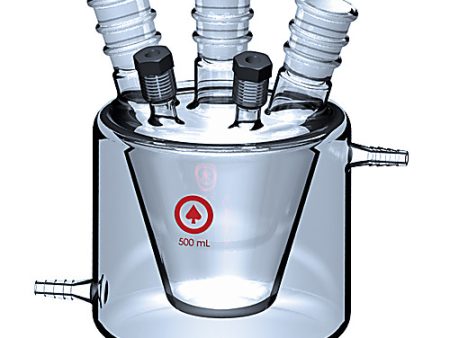 FLASK, TAPERED WALL, FIVE NECK, JACKETED