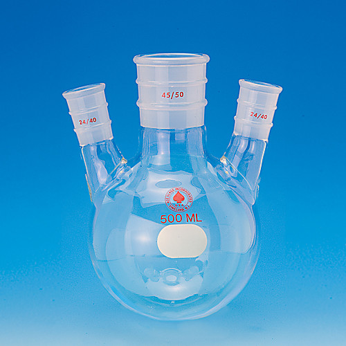 FLASK, ROUND BOTTOM, THREE NECK