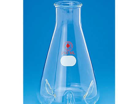 SHAKE FLASK, DEEP SIDE BAFFLES, BEADED NECK