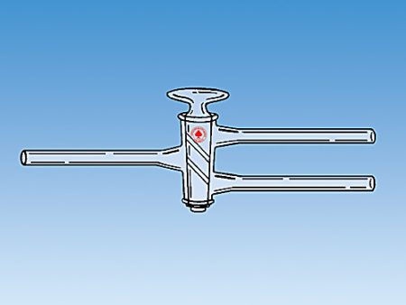 STOPCOCK, THREE-WAY, OBLIQUE BORE