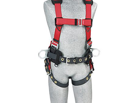 PRO™ CONSTRUCTION STYLE POSITIONING HARNESS, BACK D-RING, HIP & SHOULDER PADS WITH BELT & SIDE D-RINGS, SMALL