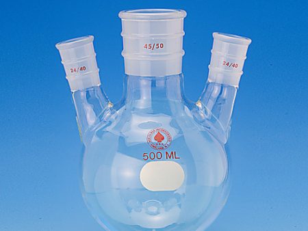 FLASK, THREE NECKS, ANGLED