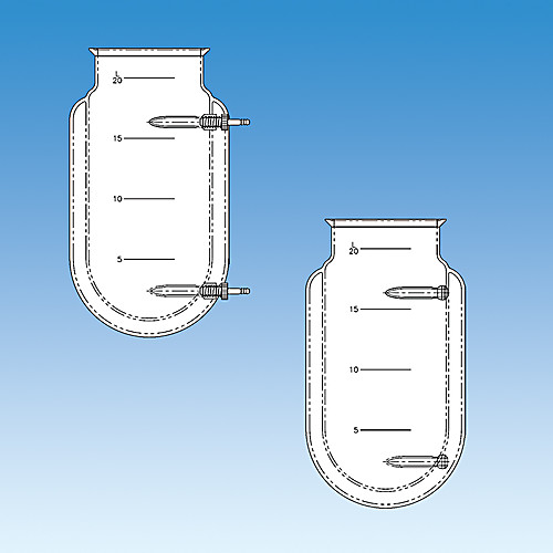 FLASK, REACTION, CYLINDRICAL, JACKETED