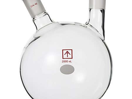 HEAVY WALL 2L ROUND BOTTOM 2-NECK FLASKS