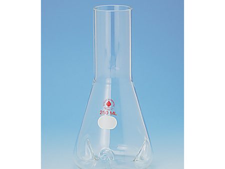 SHAKER FLASK, SIDE BAFFLED, LONG, PLAIN NECK