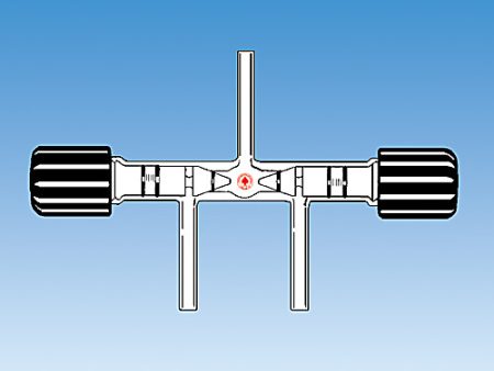 THREE-WAY HIGH VACUUM STOPCOCK